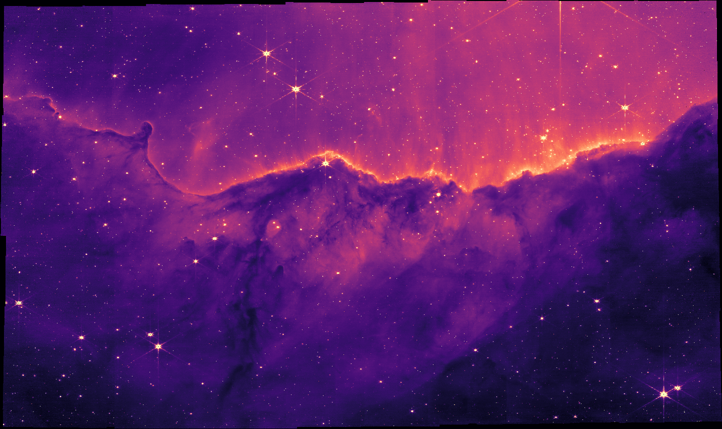 Carina nebula displayed as an image